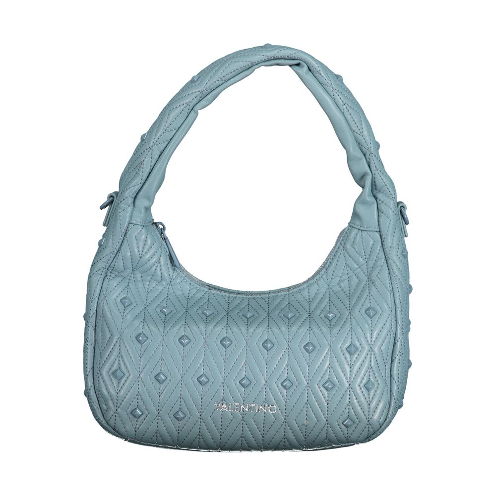 Blue Polyurethane Women Shoulder Bag - ventzia