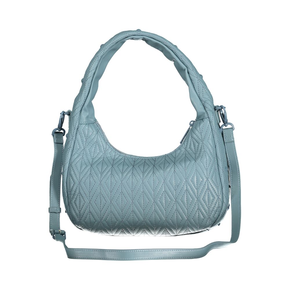 Blue Polyurethane Women Shoulder Bag - ventzia