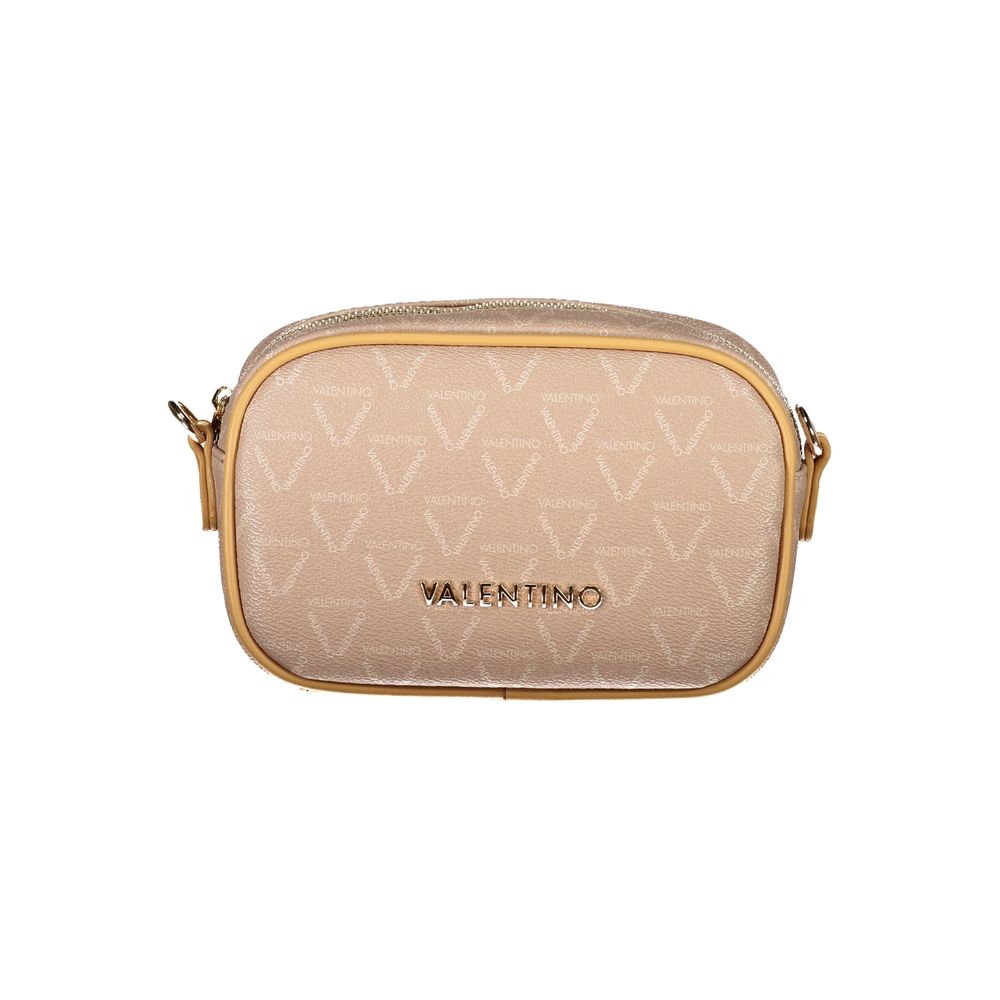 Beige Polyurethane Women Shoulder Bag - ventzia