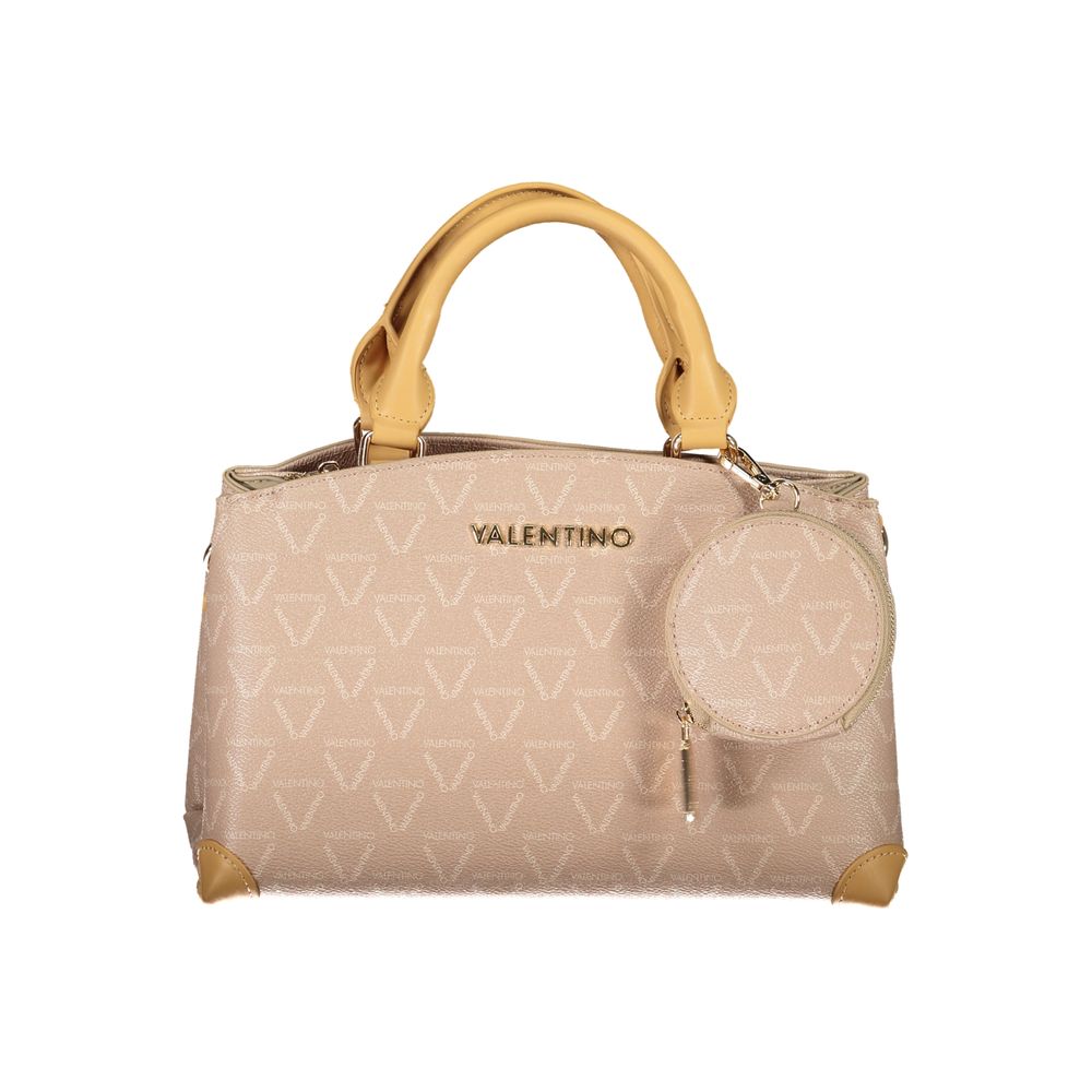 Beige Polyurethane Women Handbag - ventzia