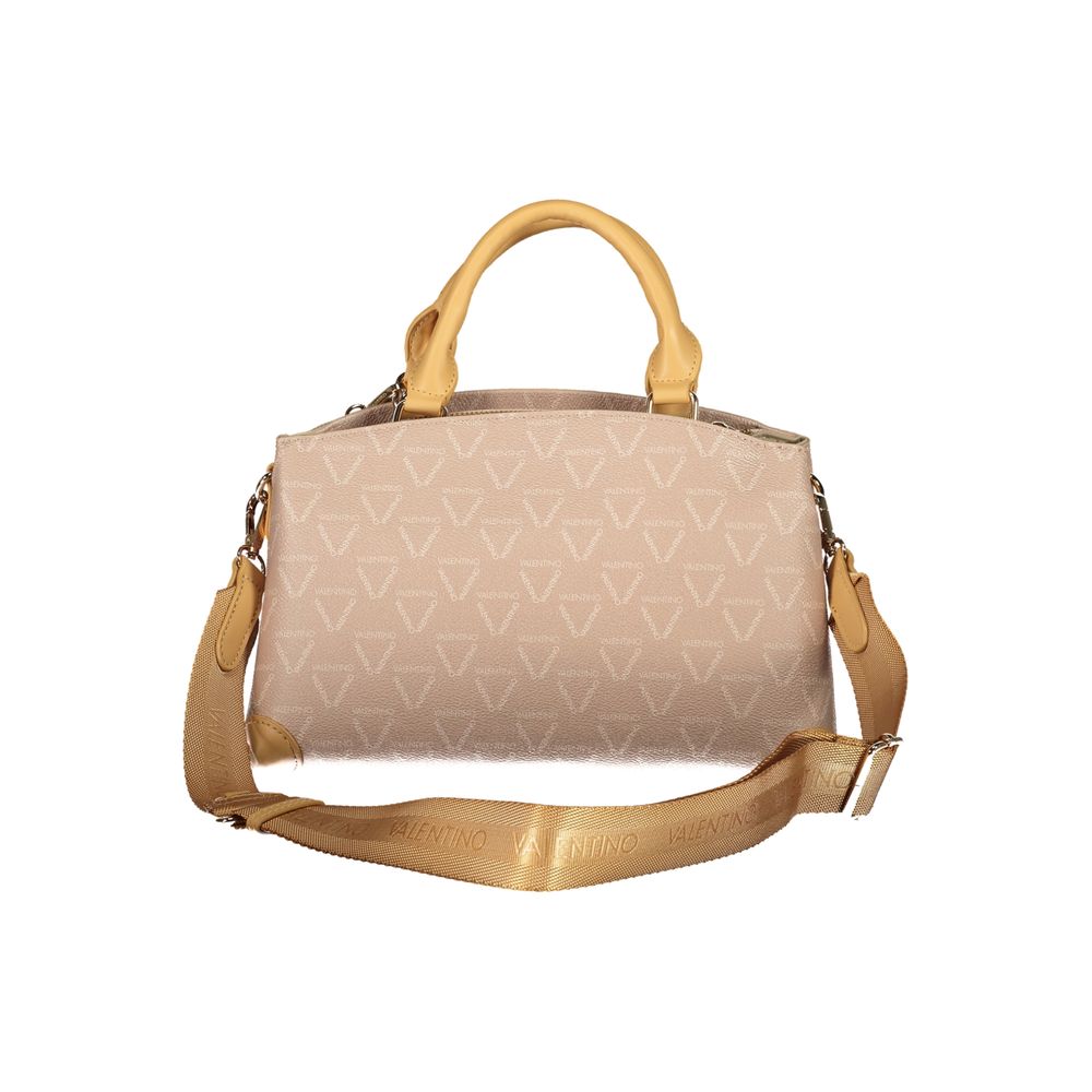 Beige Polyurethane Women Handbag - ventzia