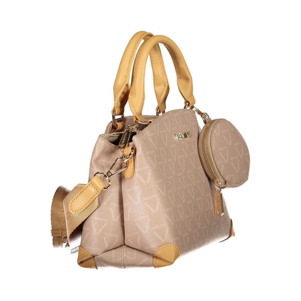 Beige Polyurethane Women Handbag - ventzia