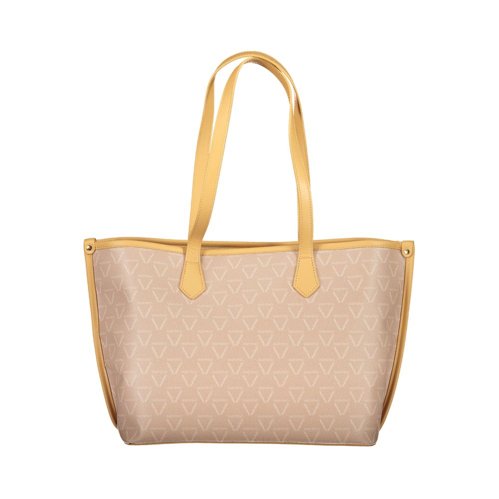 Beige Polyurethane Women Shoulder Bag - ventzia