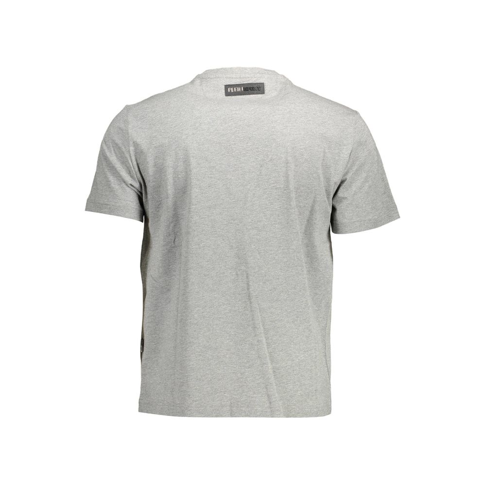 Gray Cotton Men T-Shirt - ventzia