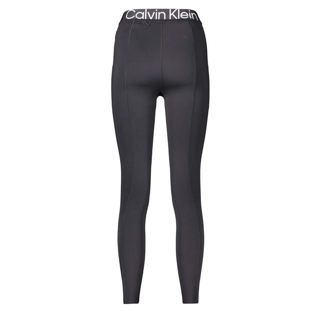 Black Polyester Women Leggings - ventzia
