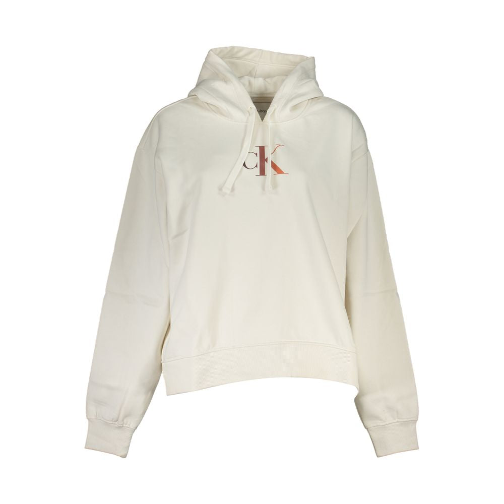 White Cotton Women Sweatshirt - ventzia