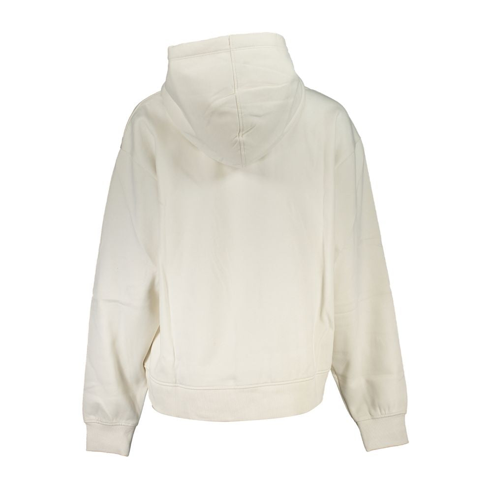 White Cotton Women Sweatshirt - ventzia