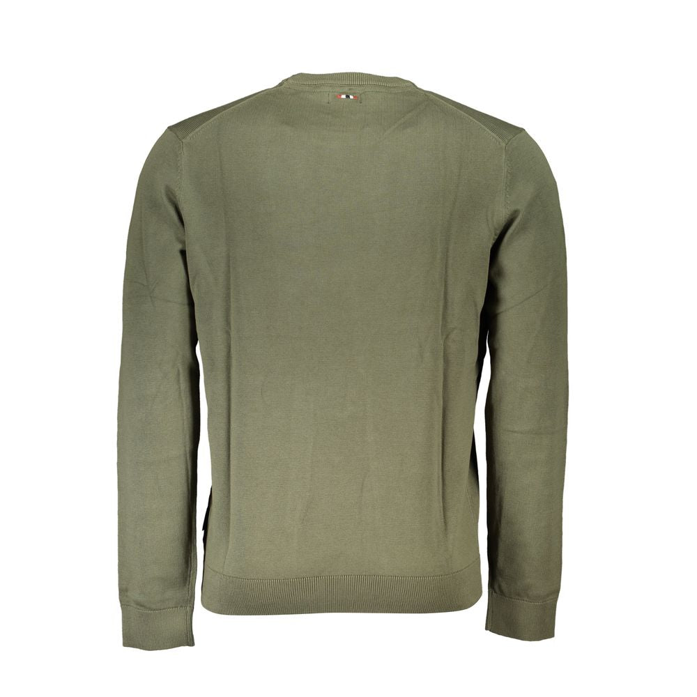 Green Cotton Men Sweater - ventzia