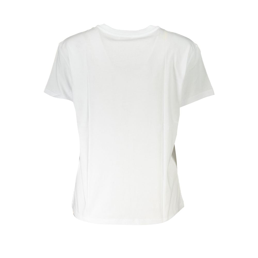 White Cotton Women T-Shirt - ventzia