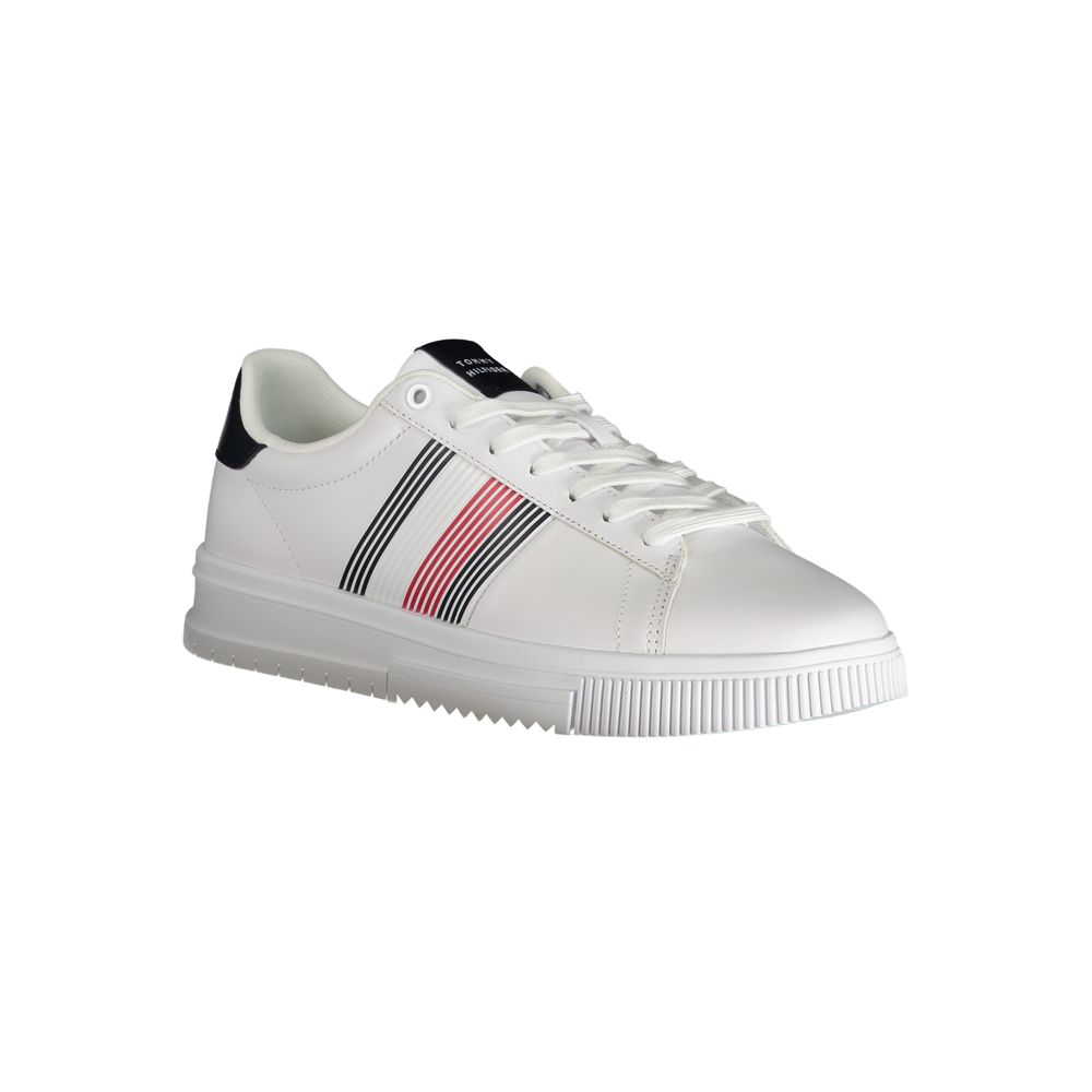 White Polyurethane Men Sneaker - ventzia
