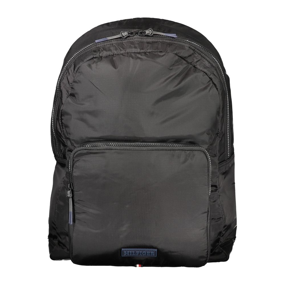 Black Nylon Backpack - ventzia