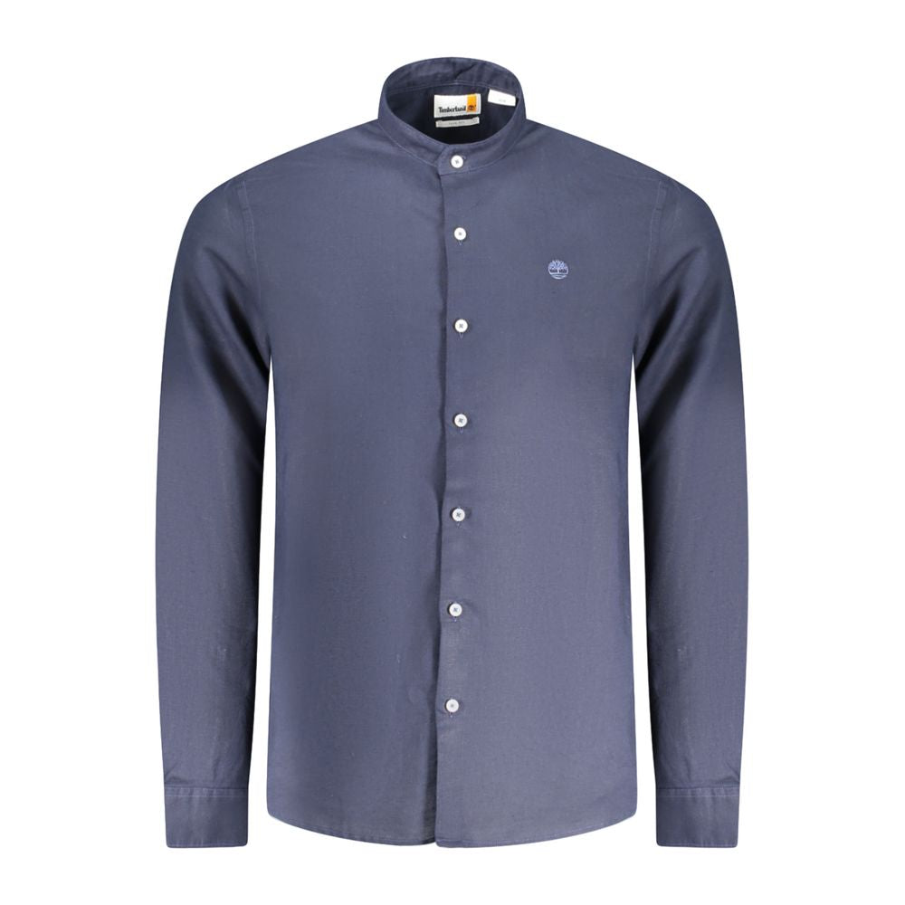 Blue Linen Men Shirt - ventzia