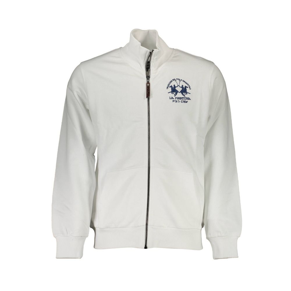White Cotton Men Sweatshirt - ventzia