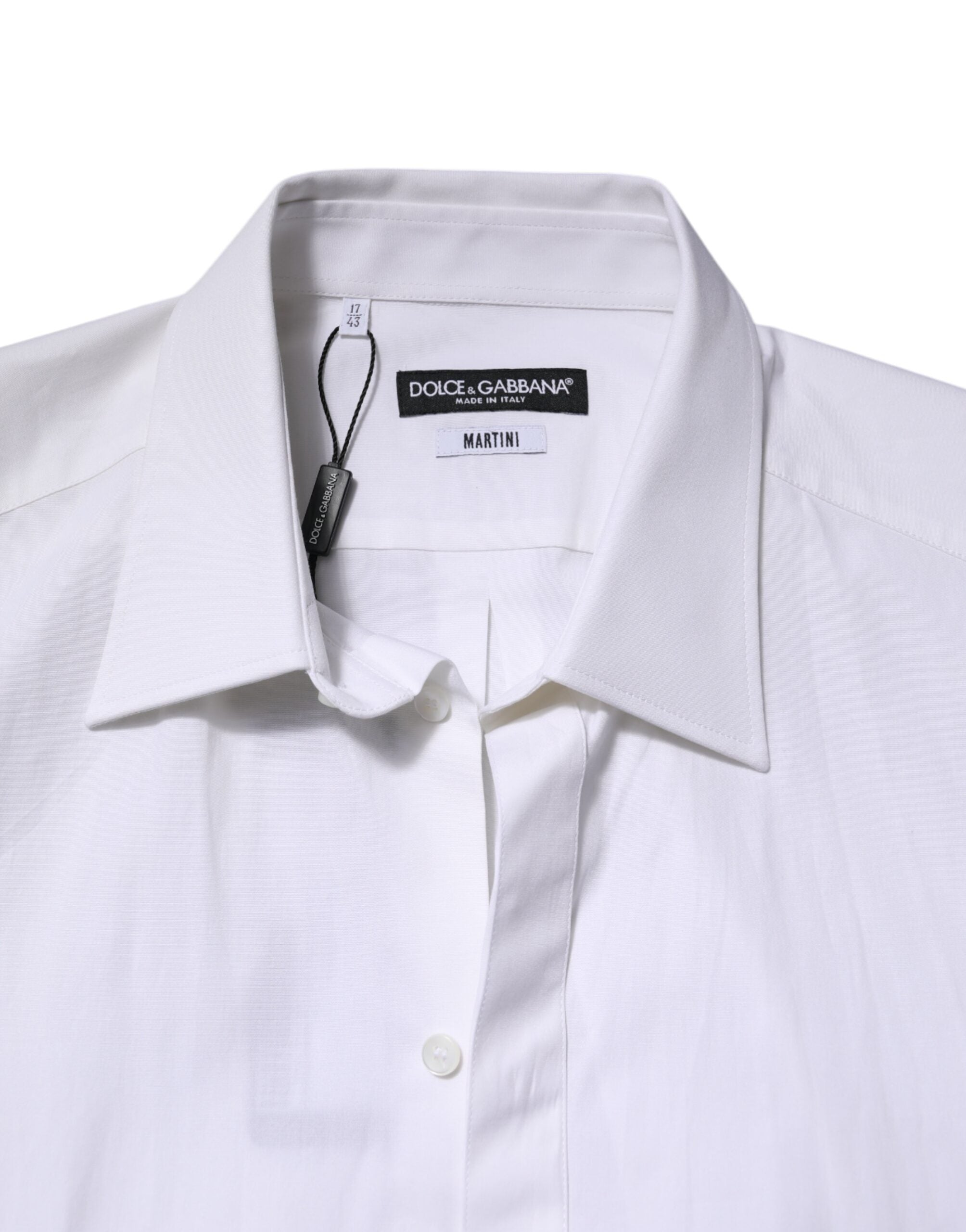 White MARTINI Long Sleeve Dress Formal Shirt - ventzia