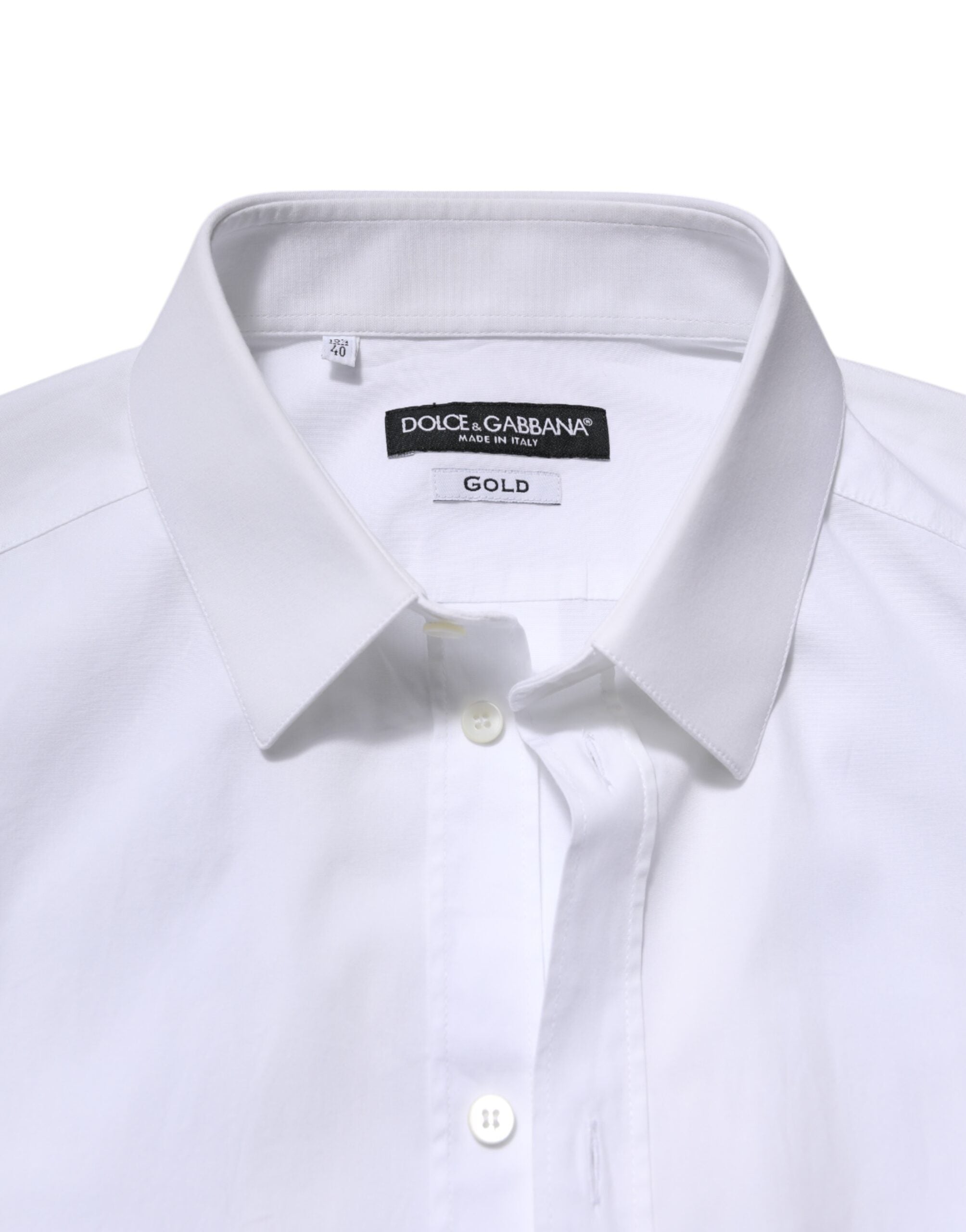 White GOLD Long Sleeve Dress Formal Shirt - ventzia
