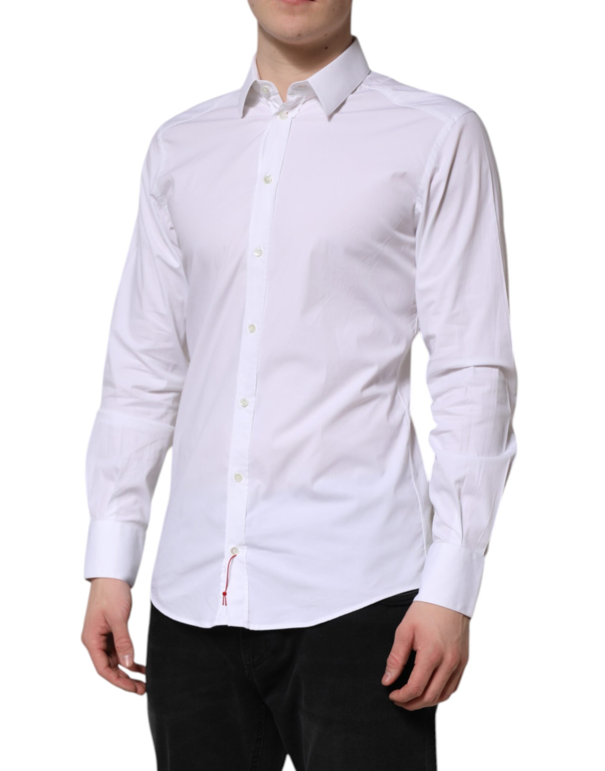 White GOLD Cotton Dress Formal Shirt - ventzia