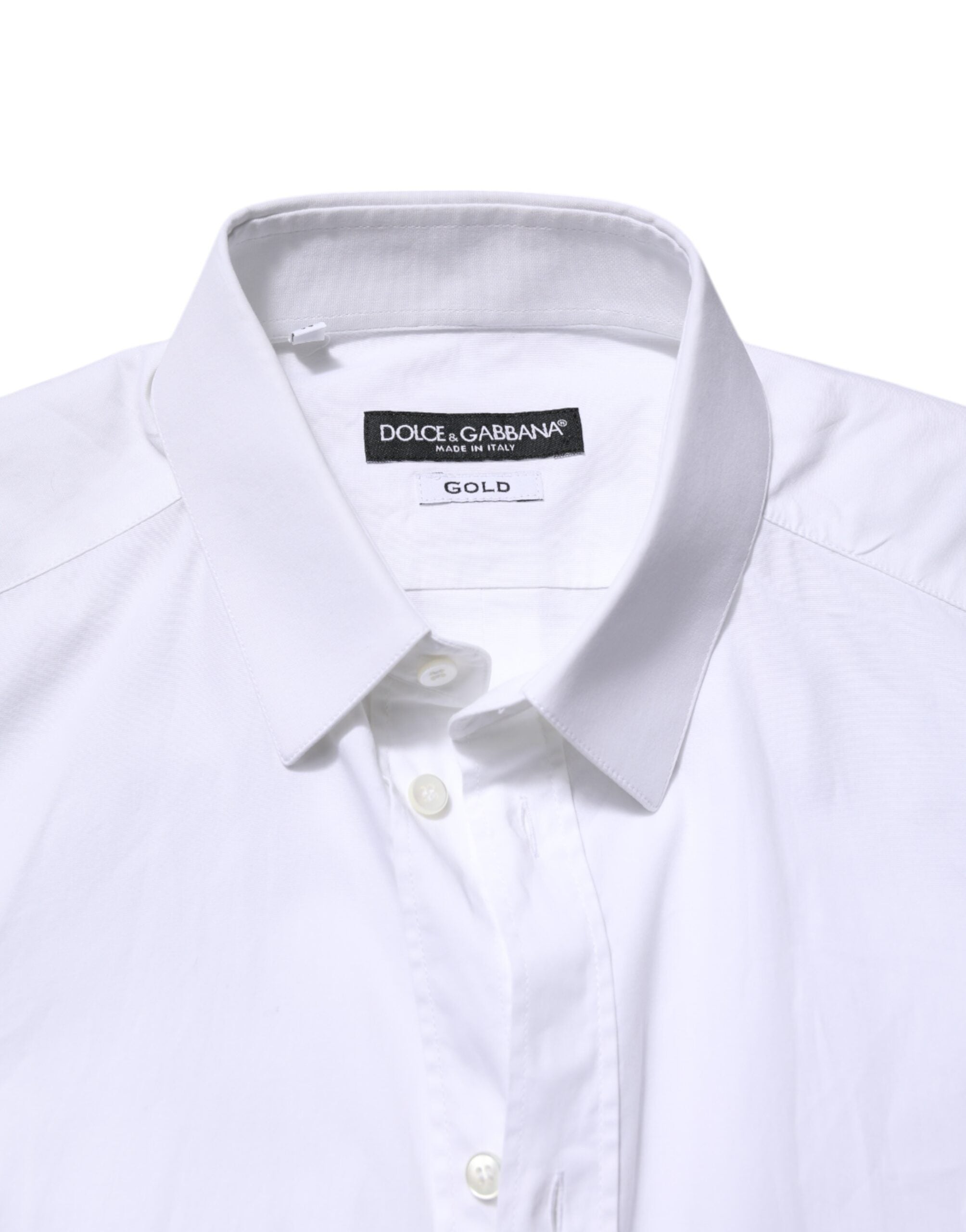 White GOLD Cotton Dress Formal Shirt - ventzia
