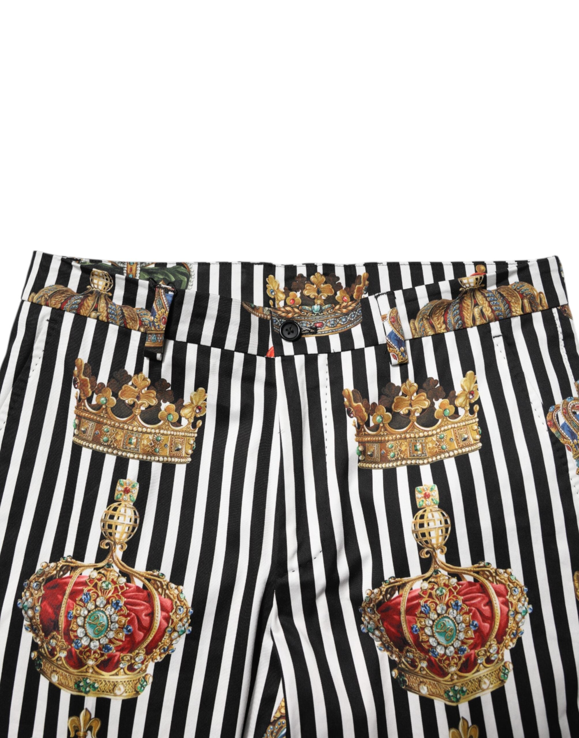 Multicolor Striped Crown Pants - ventzia