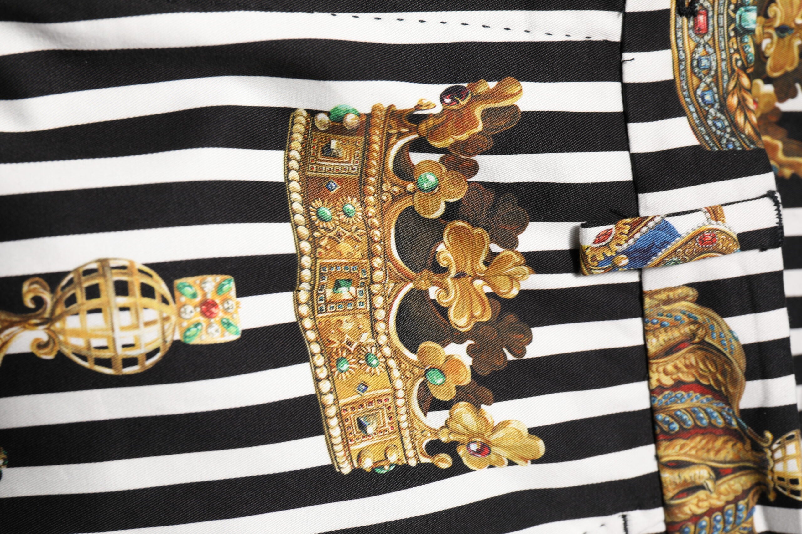 Multicolor Striped Crown Pants - ventzia