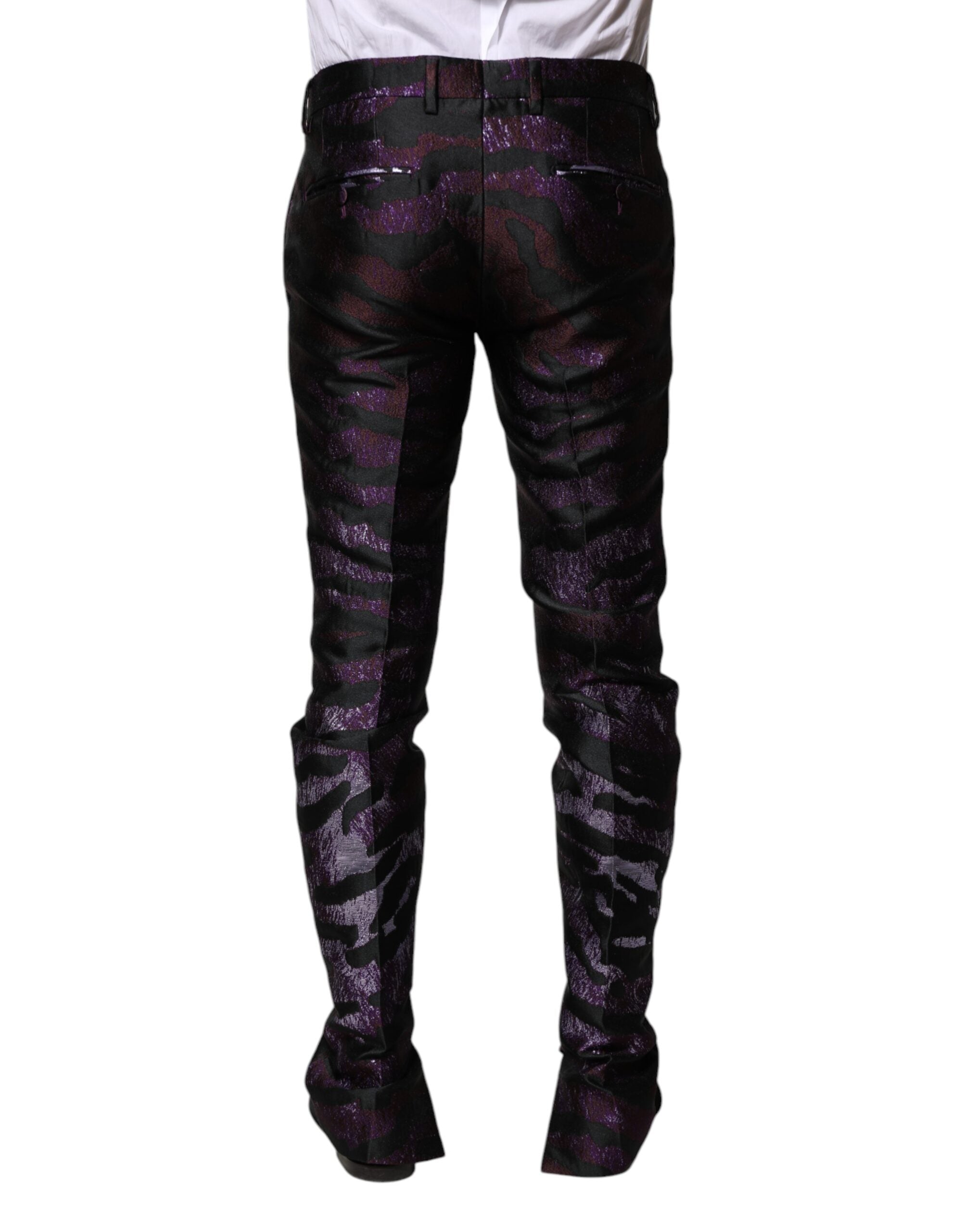 Multicolor Polyester Patterned Pants - ventzia