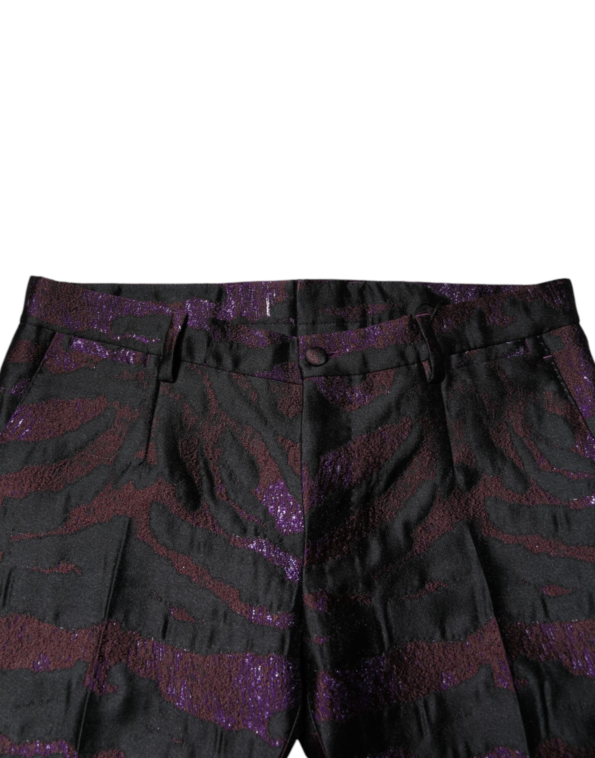 Multicolor Polyester Patterned Pants - ventzia