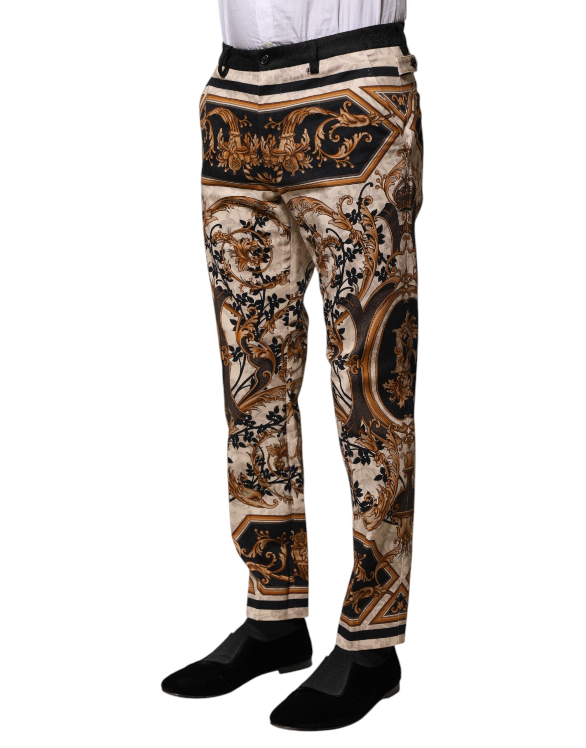 Multicolor Floral Print Dress Pants - ventzia