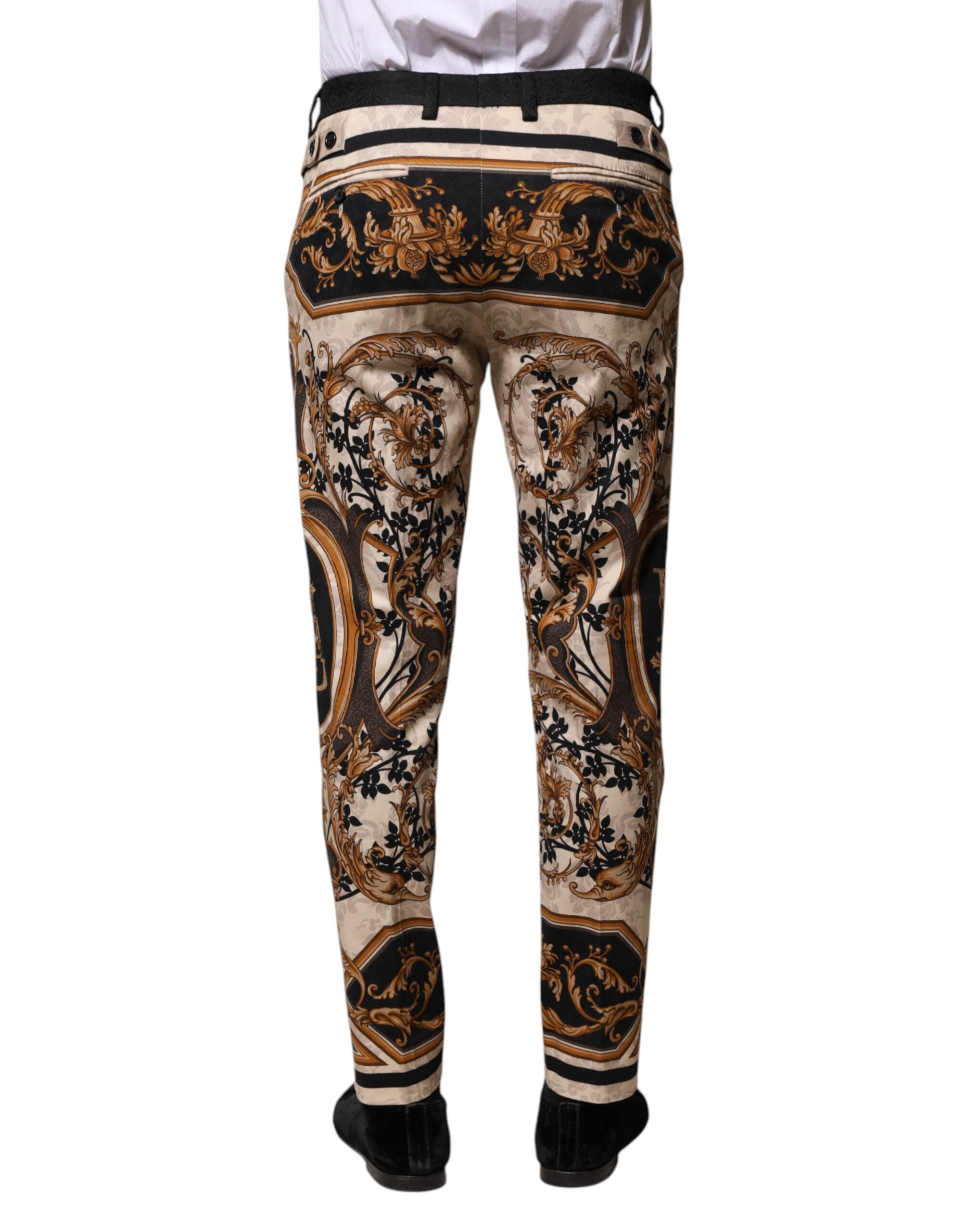 Multicolor Floral Print Dress Pants - ventzia
