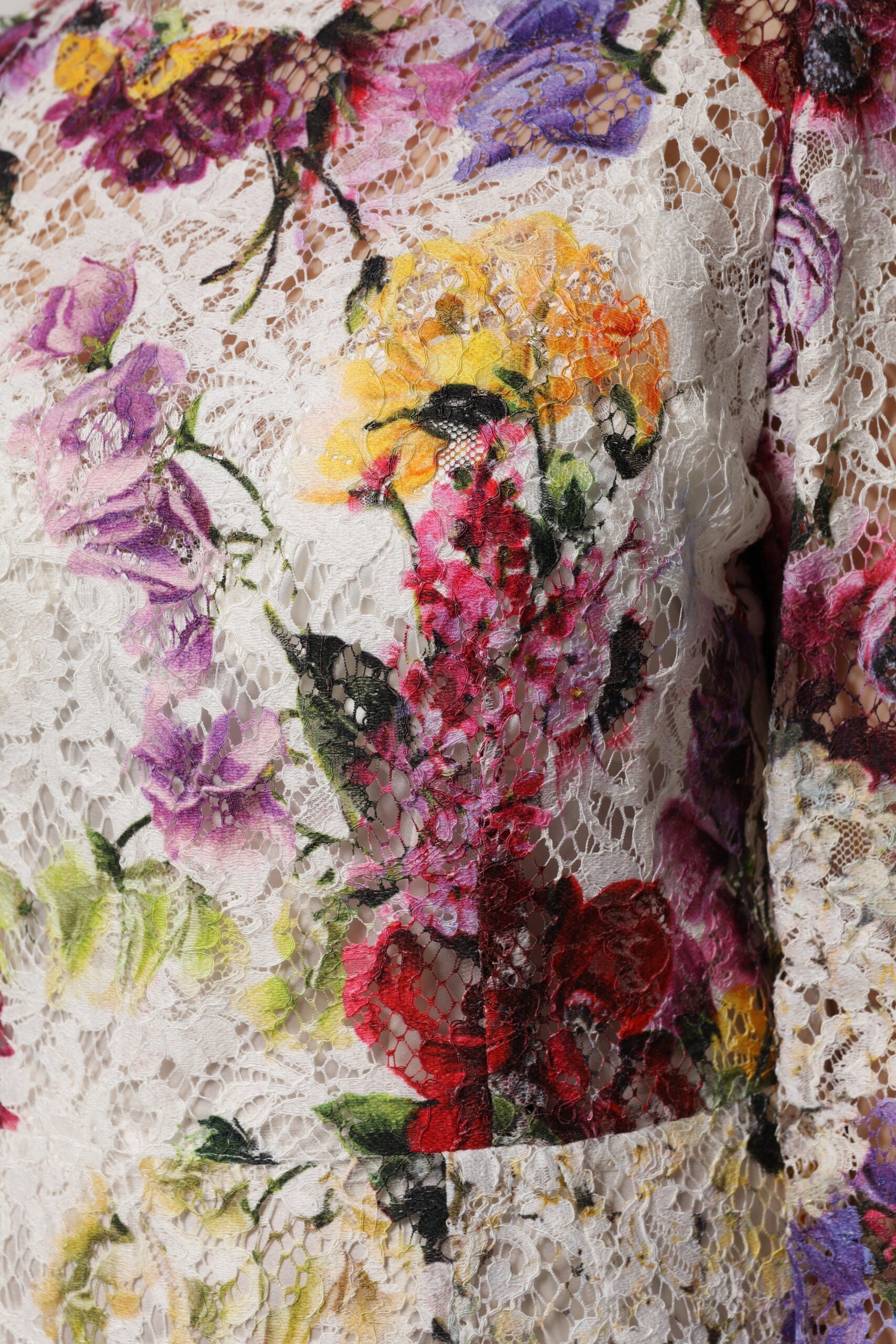 Multicolor Floral Long Sleeve A-line Dress - ventzia