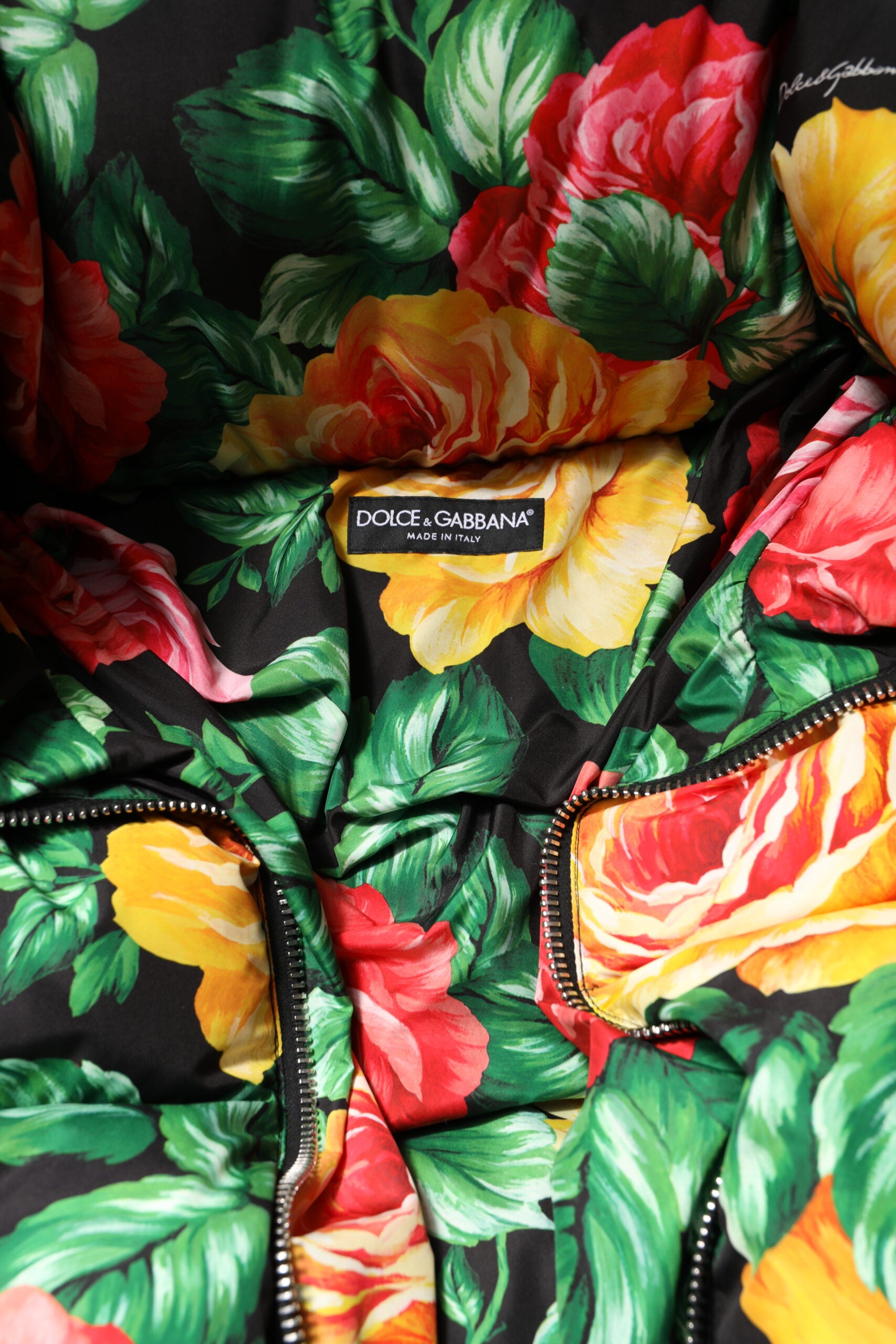 Multicolor Floral Puffer Hooded Jacket - ventzia