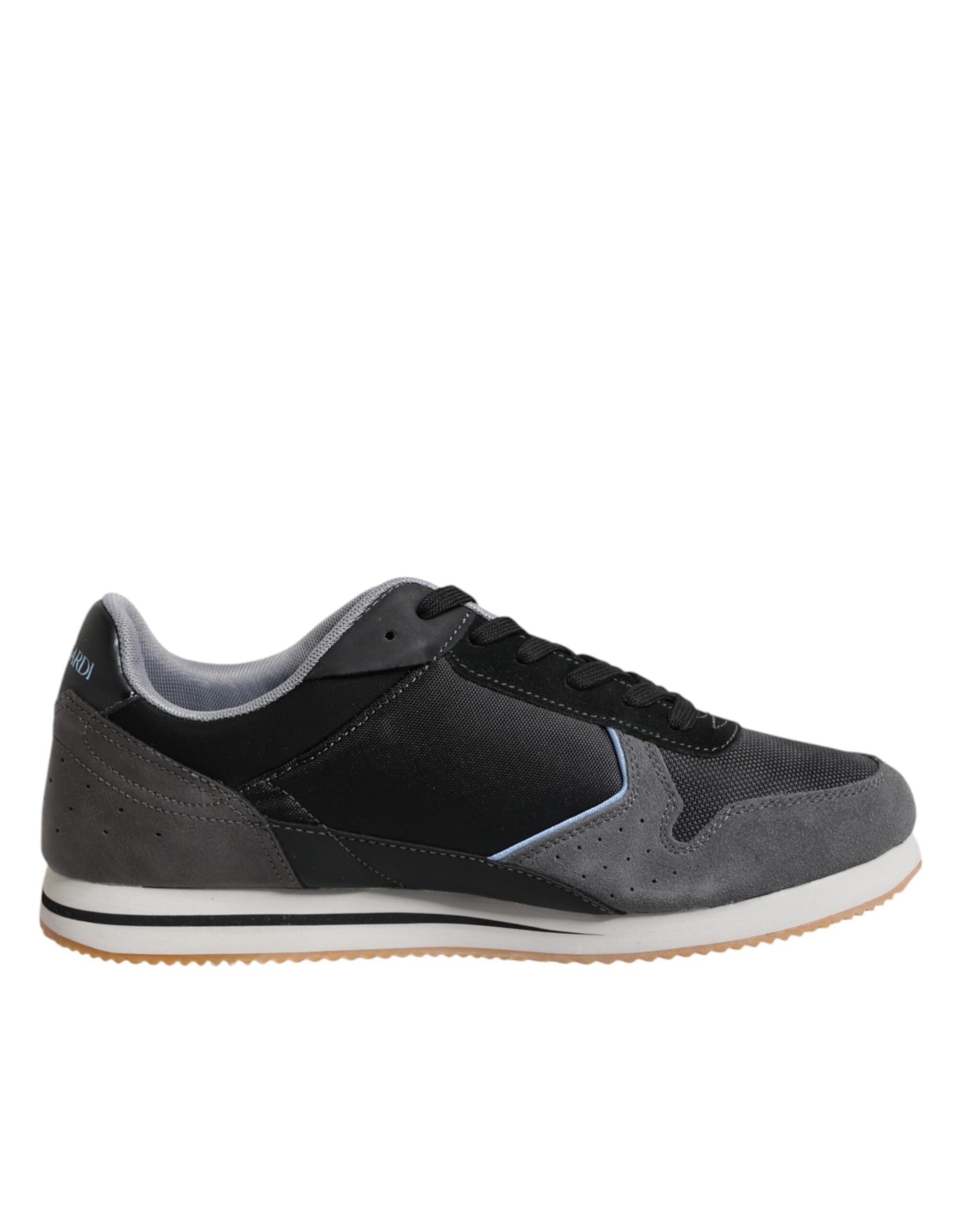 Black Gray Lace Up Low Top Casual Sneakers Shoes - ventzia