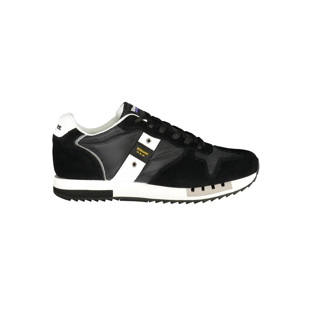 Black Polyurethane Men's Sneaker - ventzia