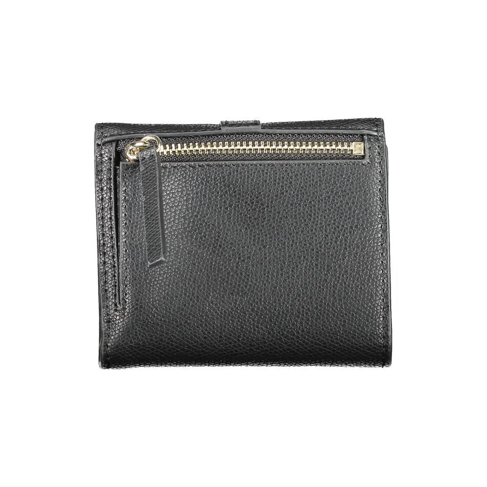 Black Polyurethane Women Wallet - ventzia