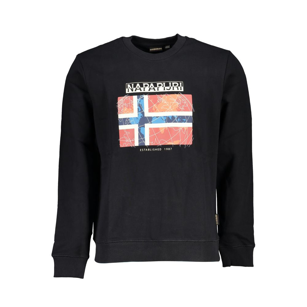 Black Cotton Men Sweater - ventzia