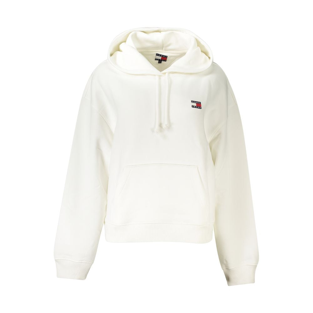 White Cotton Women Sweatshirt - ventzia