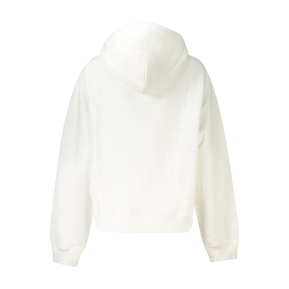 White Cotton Women Sweatshirt - ventzia