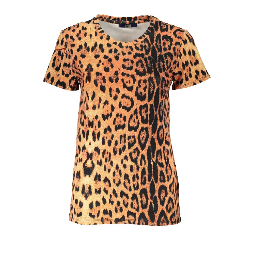 Orange Cotton Women T-Shirt - ventzia