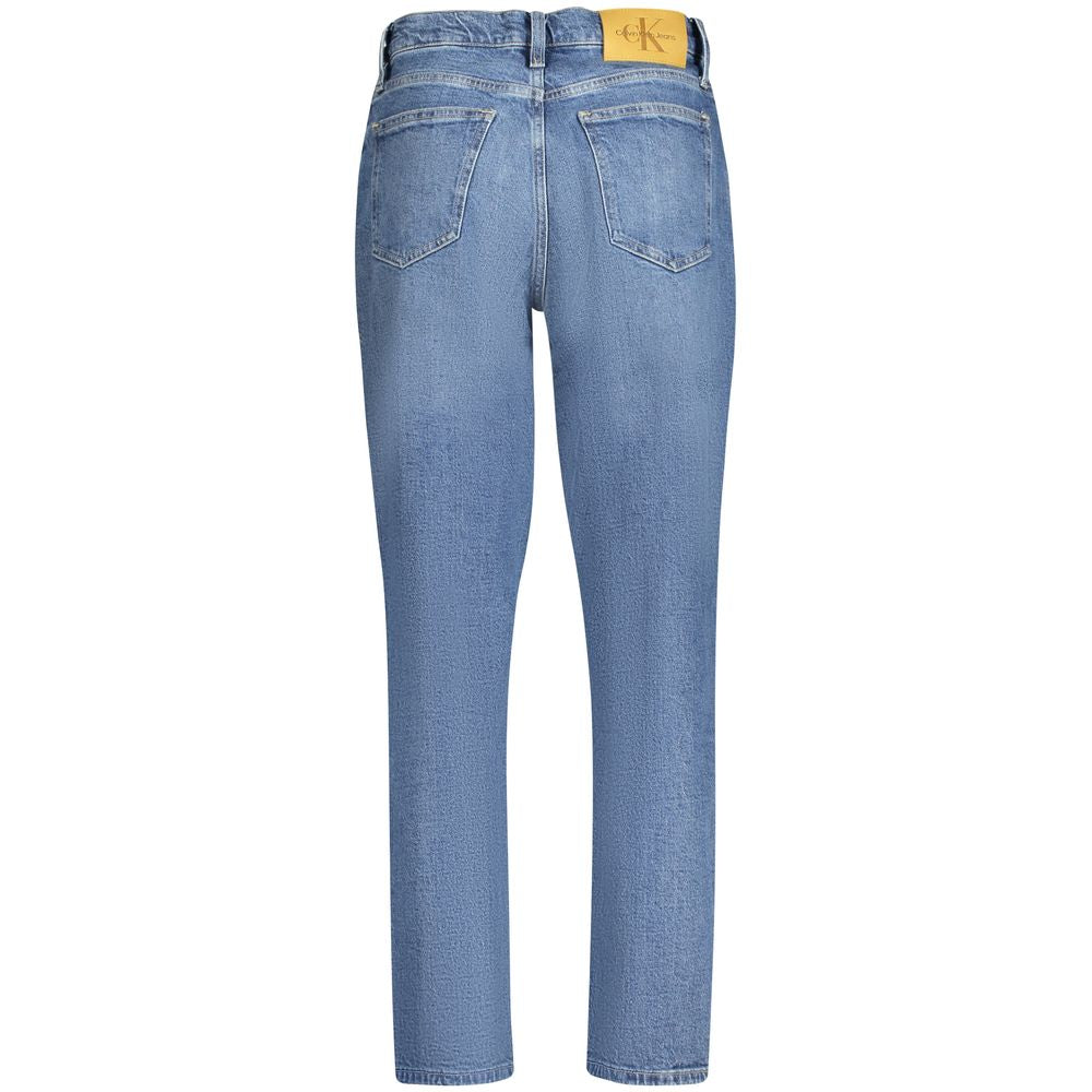 Blu Cotton Women Jeans - ventzia