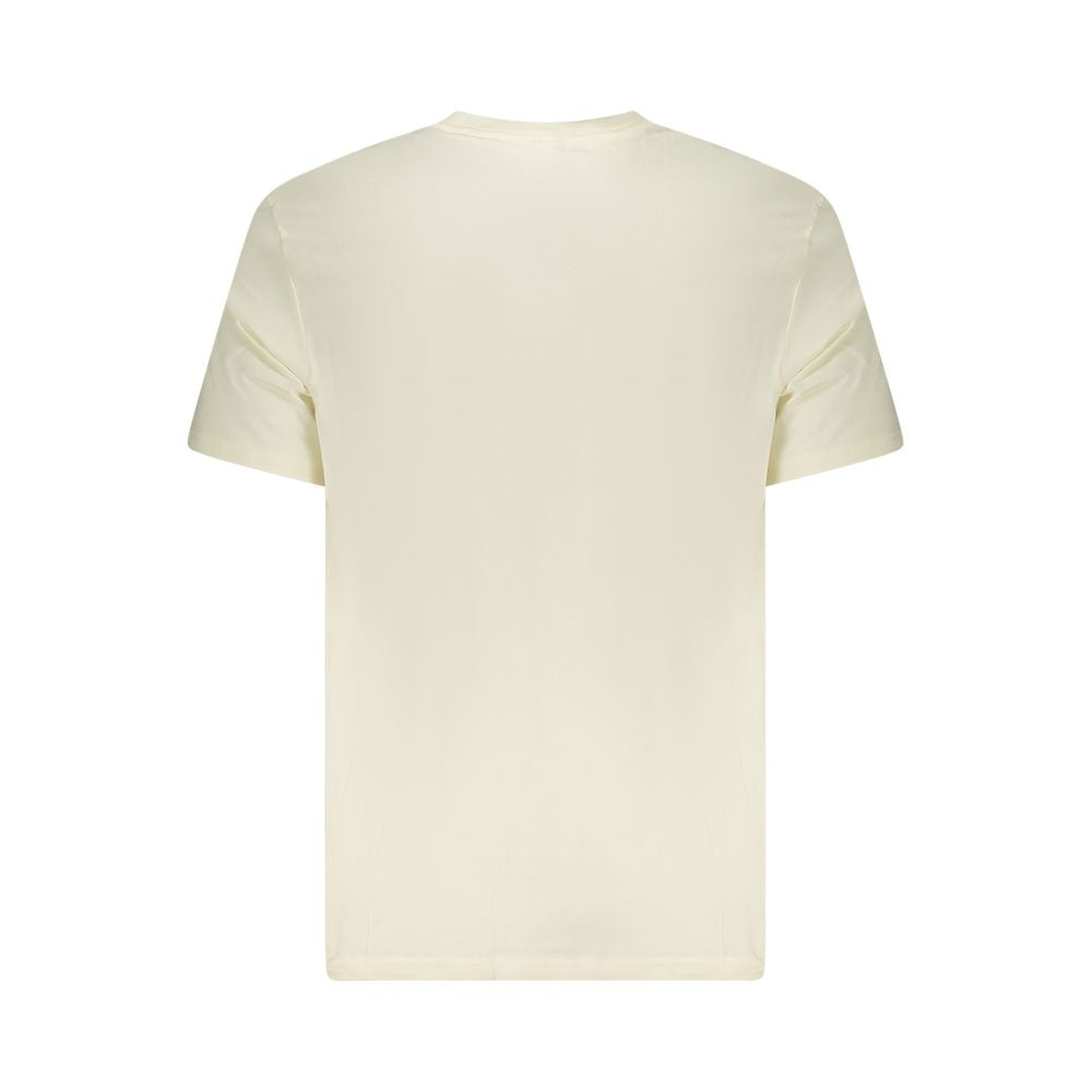 Beige Cotton Men T-Shirt - ventzia