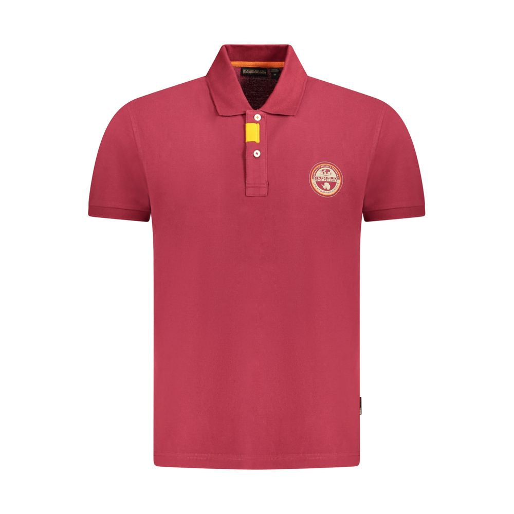 Red Cotton Polo Shirt