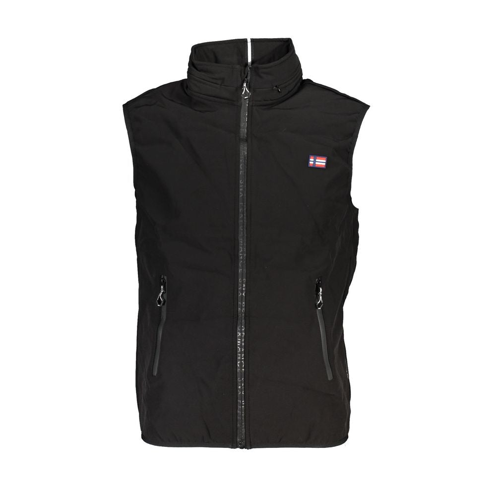 Black Polyester Jacket - ventzia