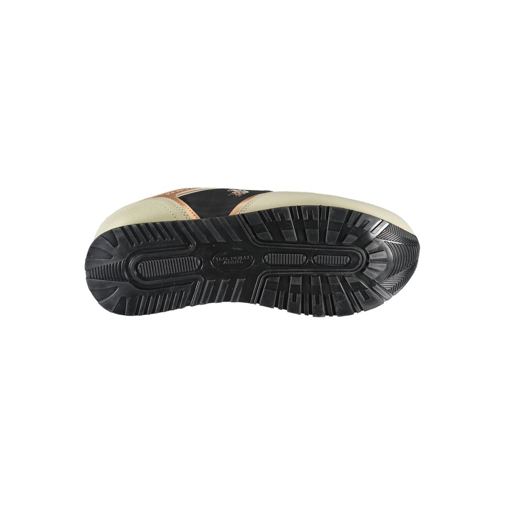 Black Polyurethane Women Sneaker - ventzia