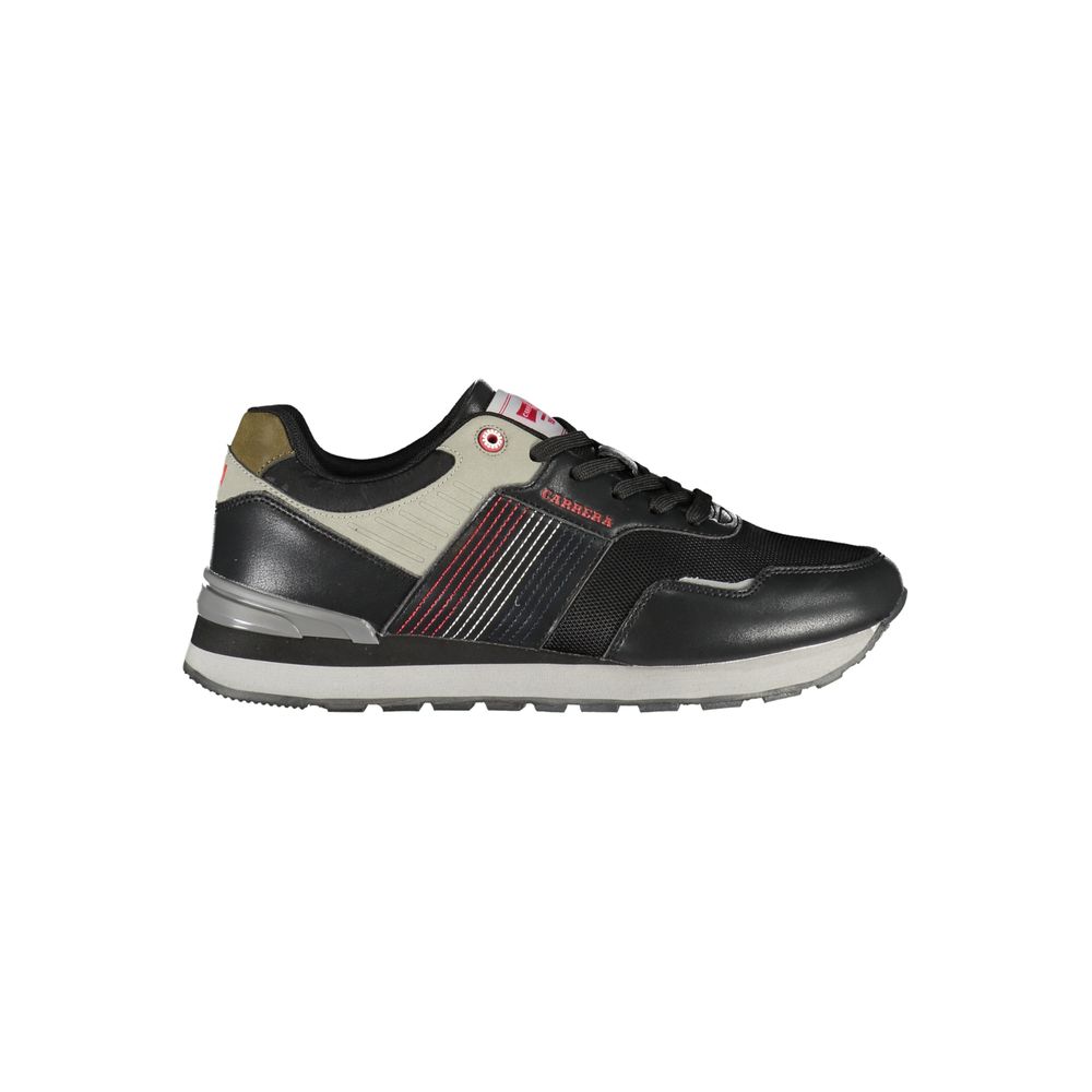 Black Polyurethane Men Sneaker - ventzia