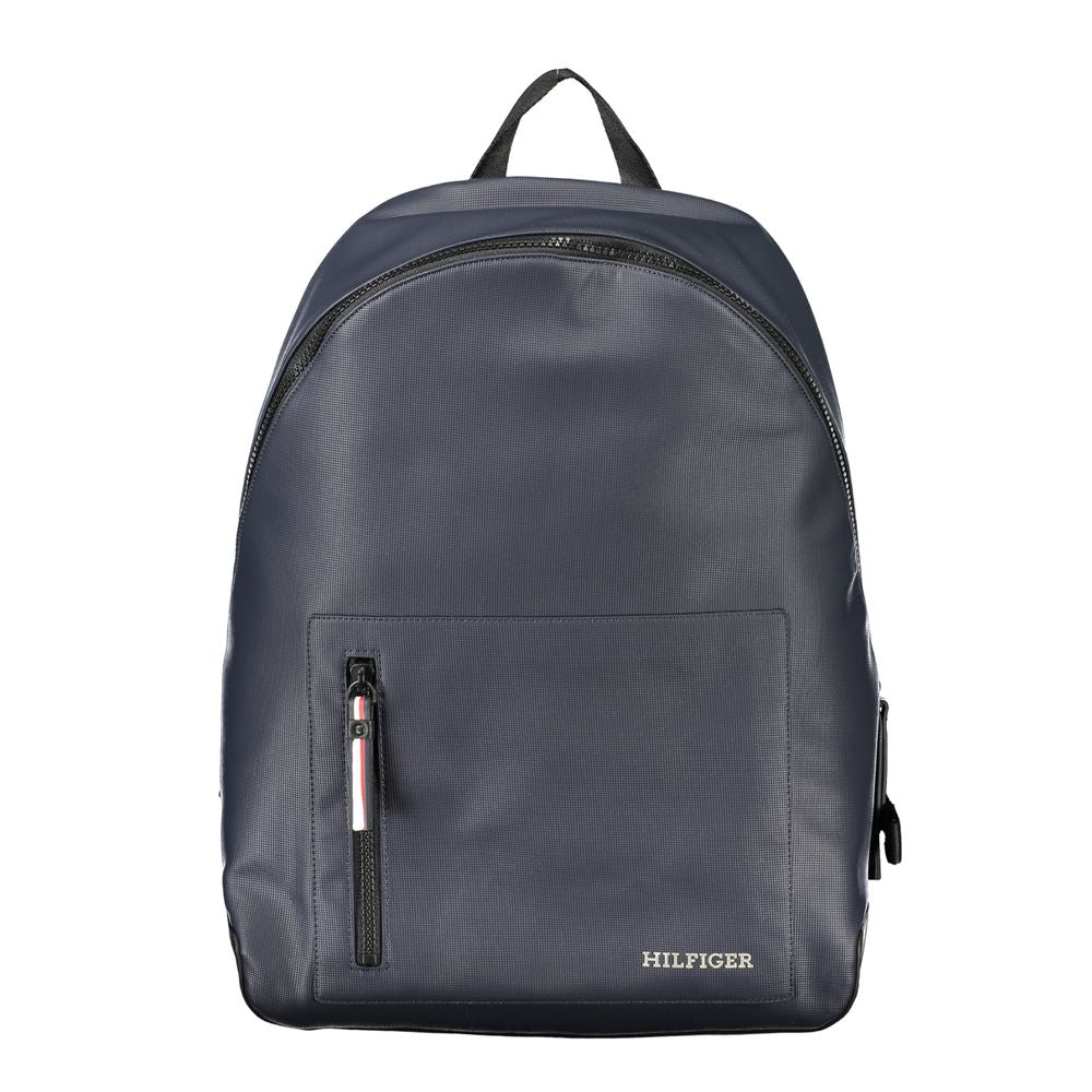 Blu Polyurethane Men Backpack - ventzia
