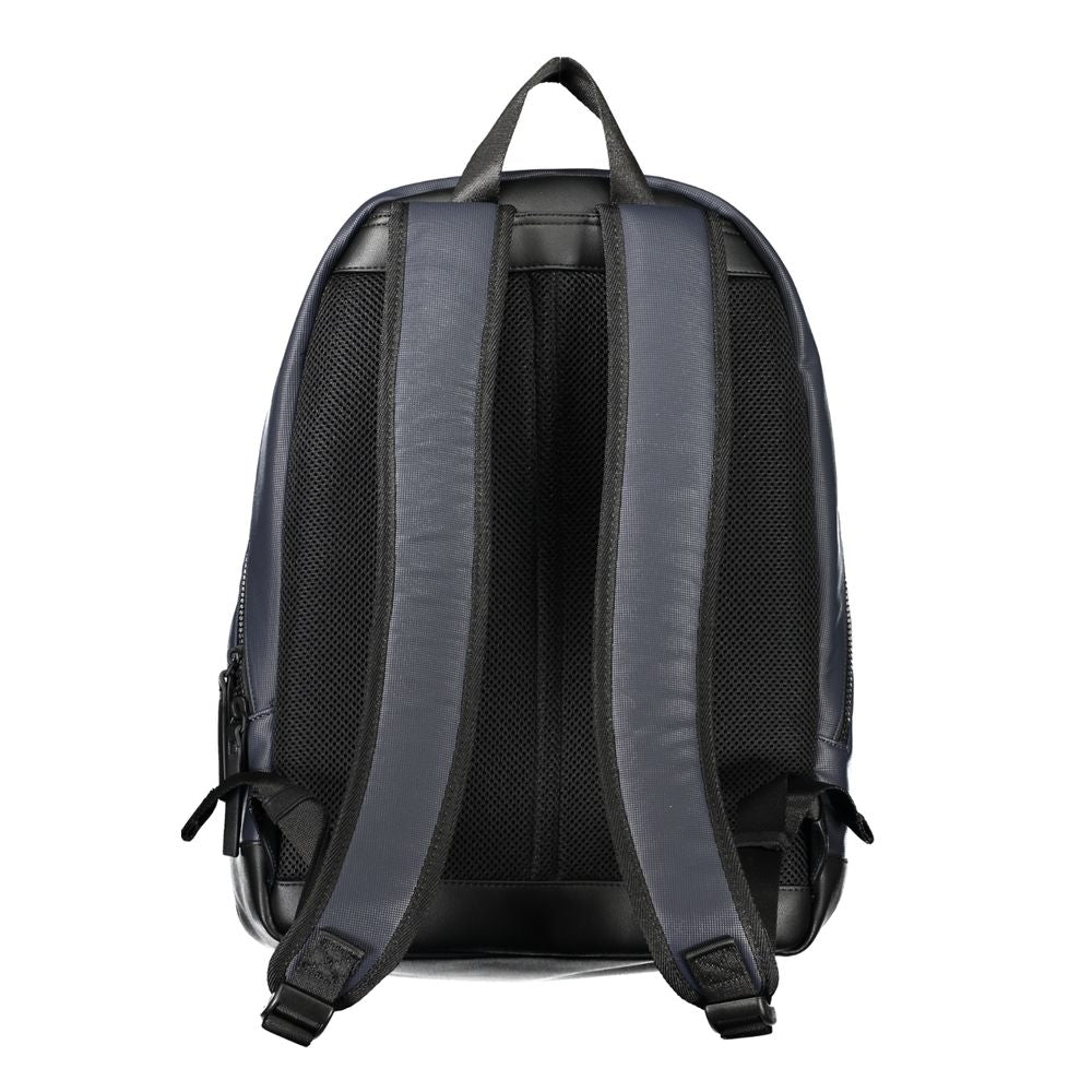 Blu Polyurethane Men Backpack - ventzia