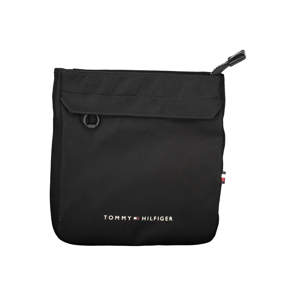 Black Polyester Men Shoulder Bag - ventzia