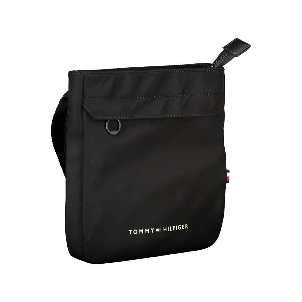 Black Polyester Men Shoulder Bag - ventzia