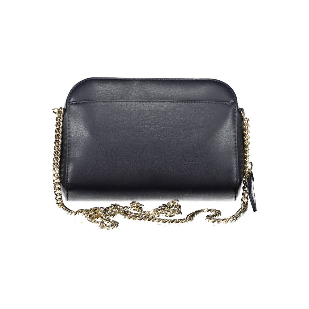 Blue Polyurethane Women Bag - ventzia