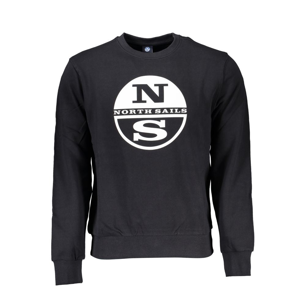 Black Cotton Men's Sweatshirt - ventzia