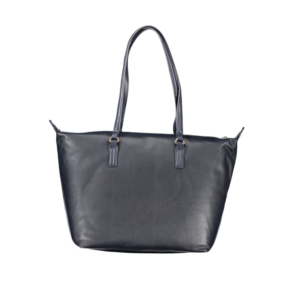 Blue Polyester Handbag - ventzia