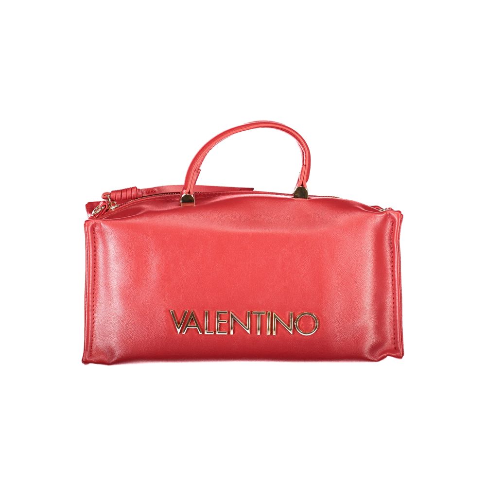 Red Polyurethane Women Handbag - ventzia
